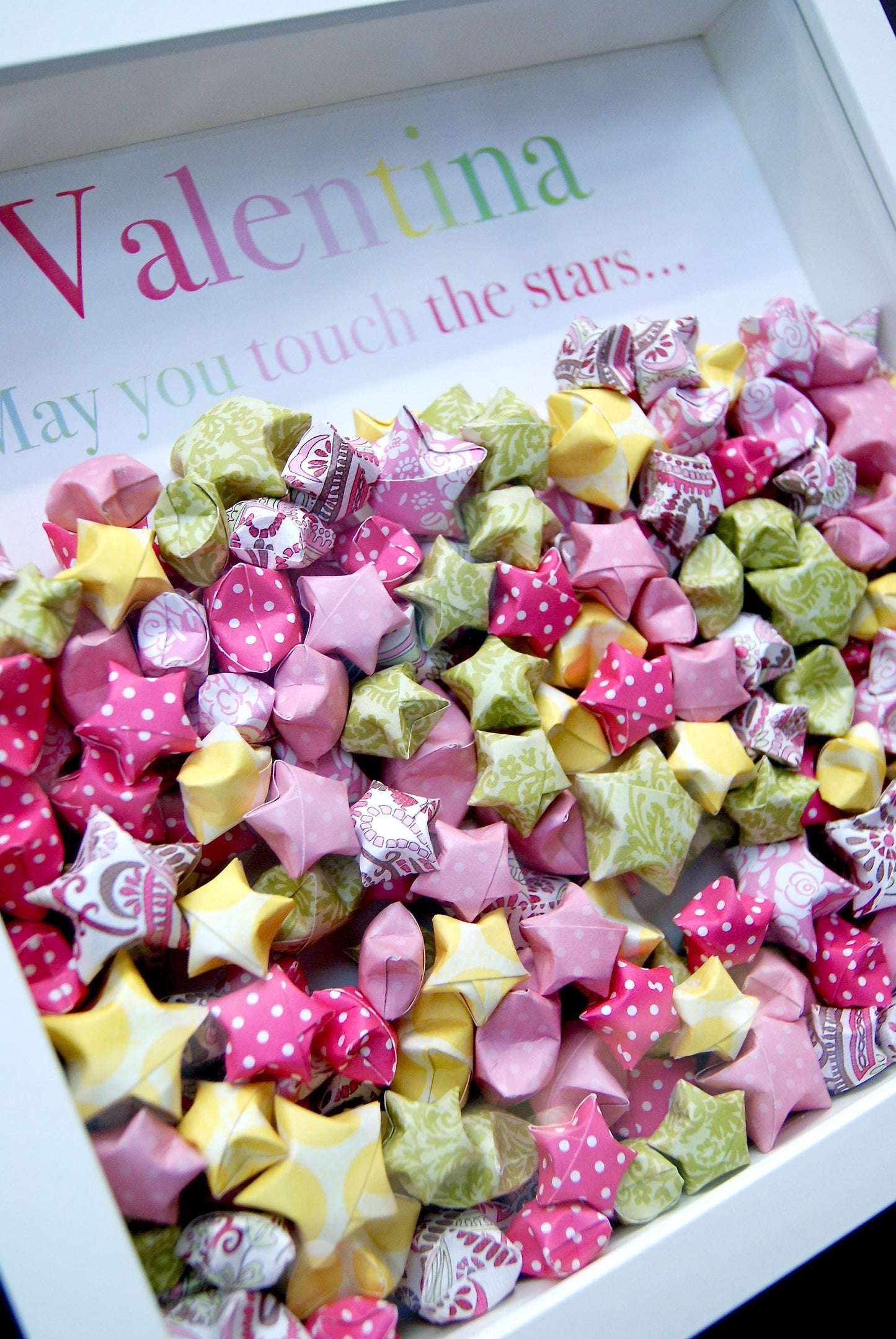 DIY Origami Lucky Stars Frame, Make Your Own Japanese Paper Lucky Stars Kit, Gifting for Good Luck and Good Fortune, All Components Supplied