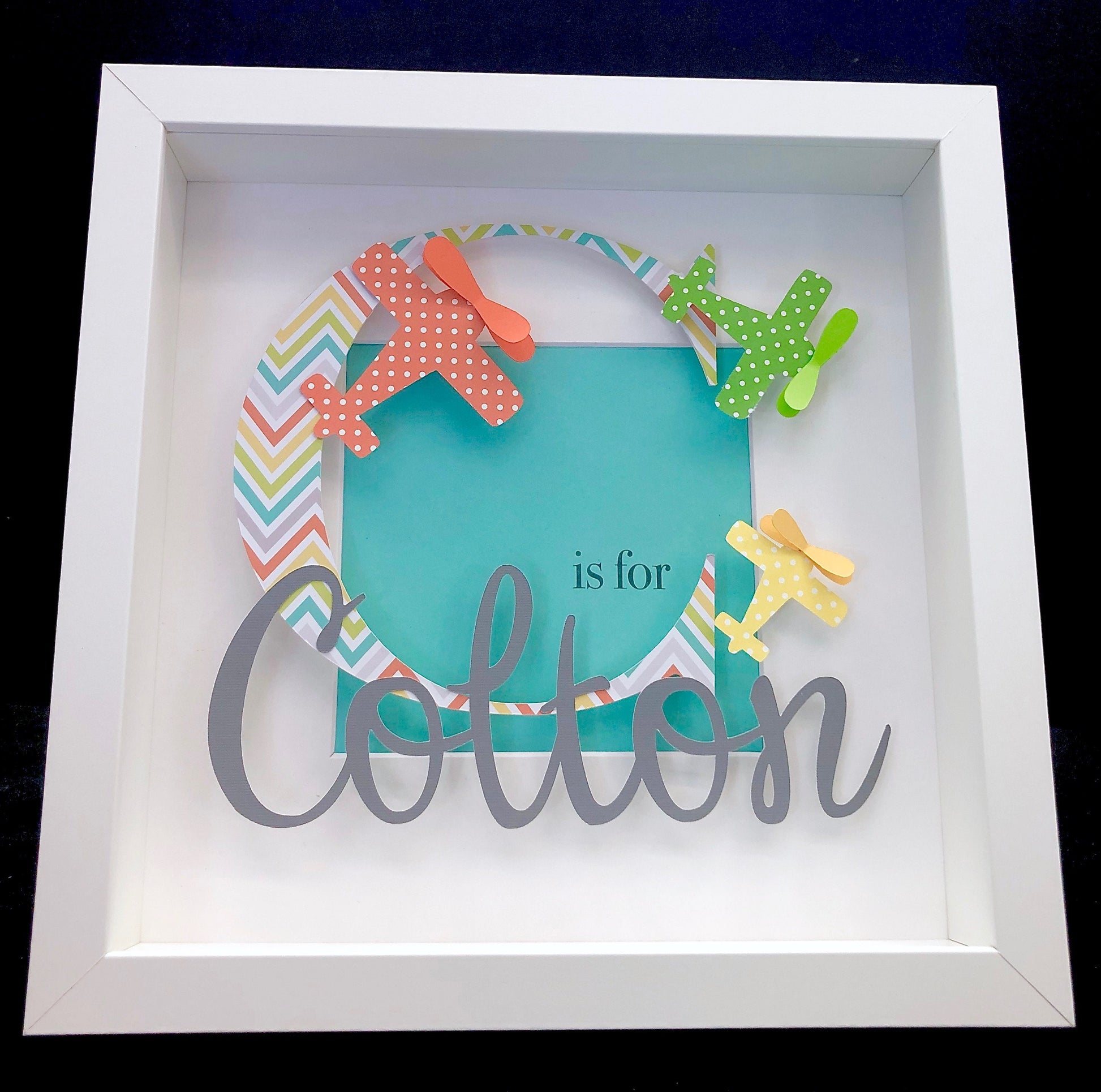 Personalized Nursery Initial, Nursery Letters, Baby Name Frame, Personalized Airplane Nursery Wall Art, Personalized Baby Boy Gift Airplanes