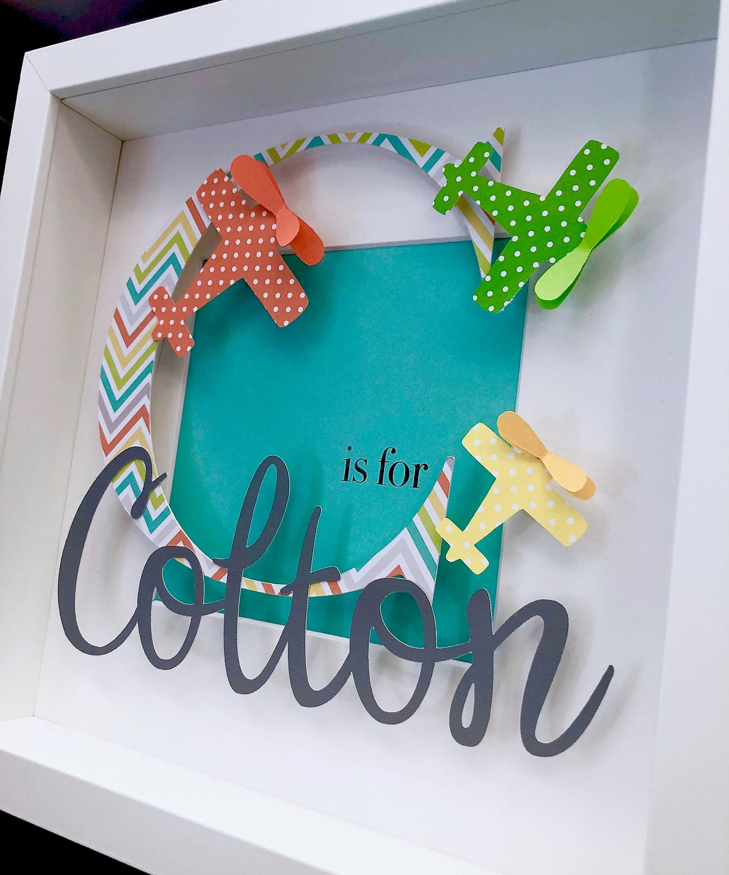 Personalized Nursery Initial, Nursery Letters, Baby Name Frame, Personalized Airplane Nursery Wall Art, Personalized Baby Boy Gift Airplanes