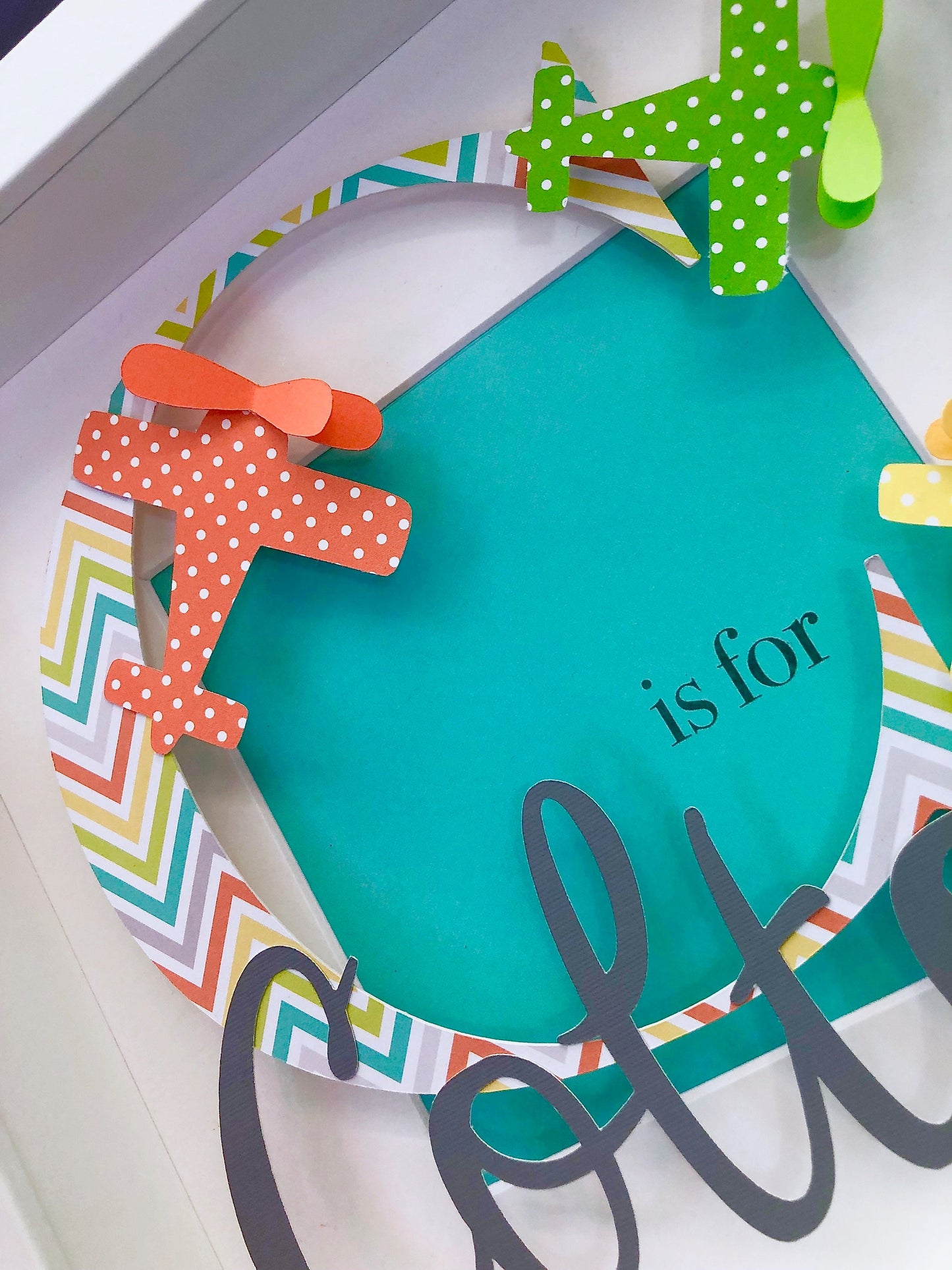 Personalized Nursery Initial, Nursery Letters, Baby Name Frame, Personalized Airplane Nursery Wall Art, Personalized Baby Boy Gift Airplanes