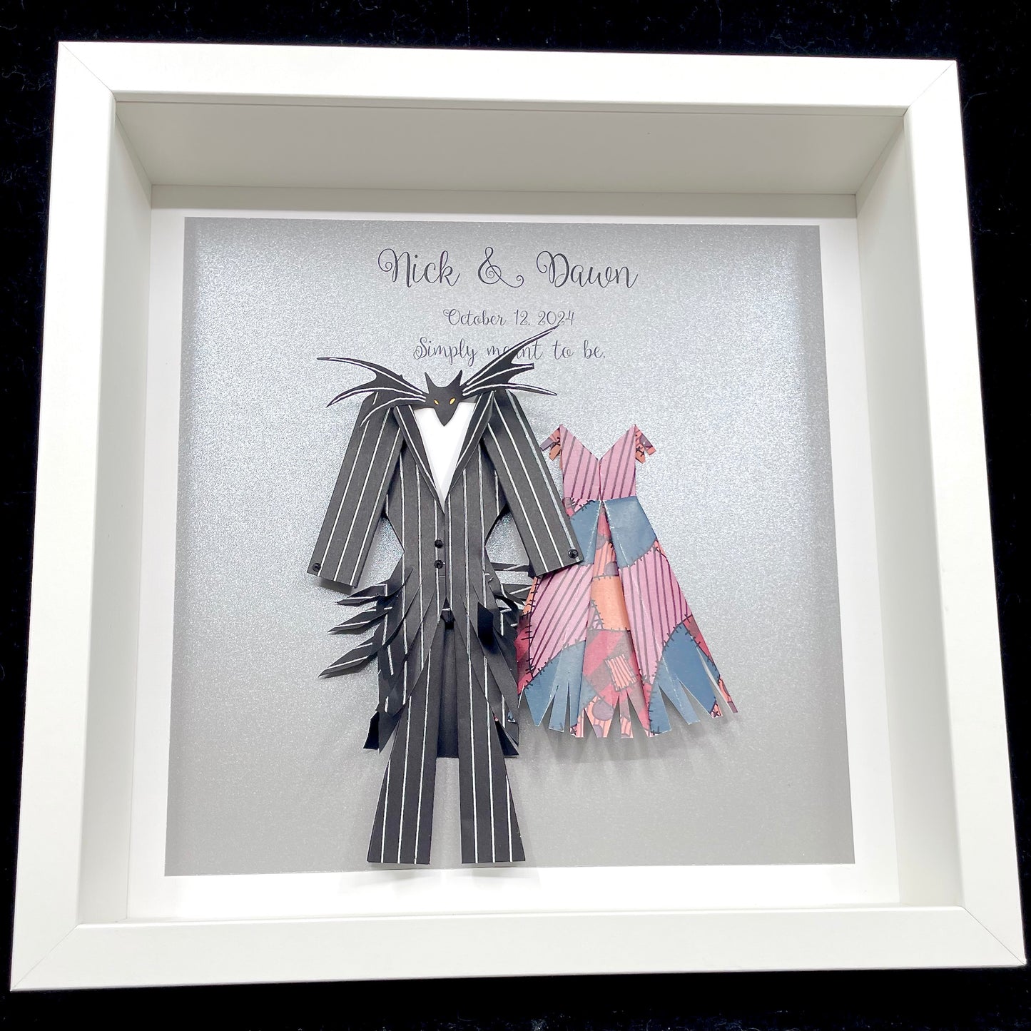 Nightmare Before Christmas Jack and Sally Wedding/ Anniversary Frame, Nightmare Before Christmas Valentine's Day Gift