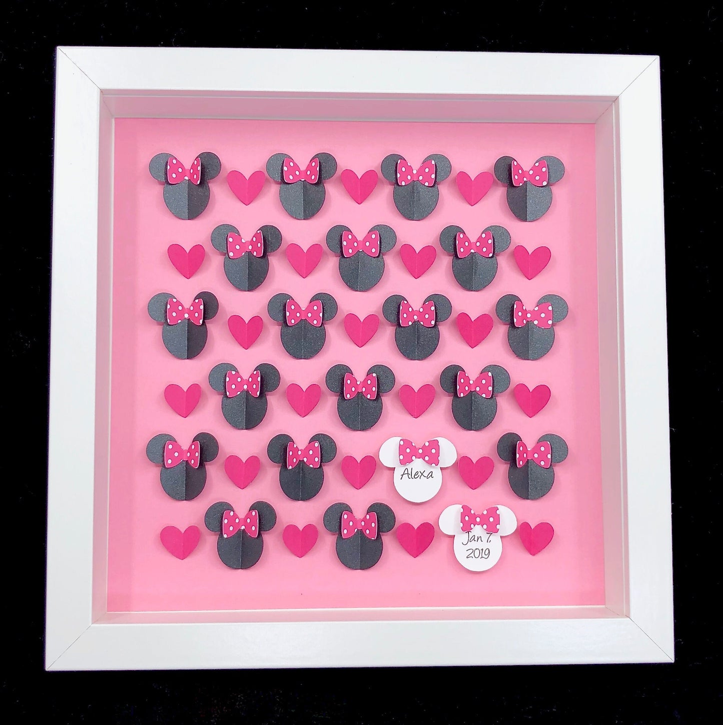 Personalized Minnie Mouse Nursery Art, Baby Girl Minnie Mouse Art with Name & Birth Info, Minnie Mouse Nursery Decor, Minnie Mouse Shower