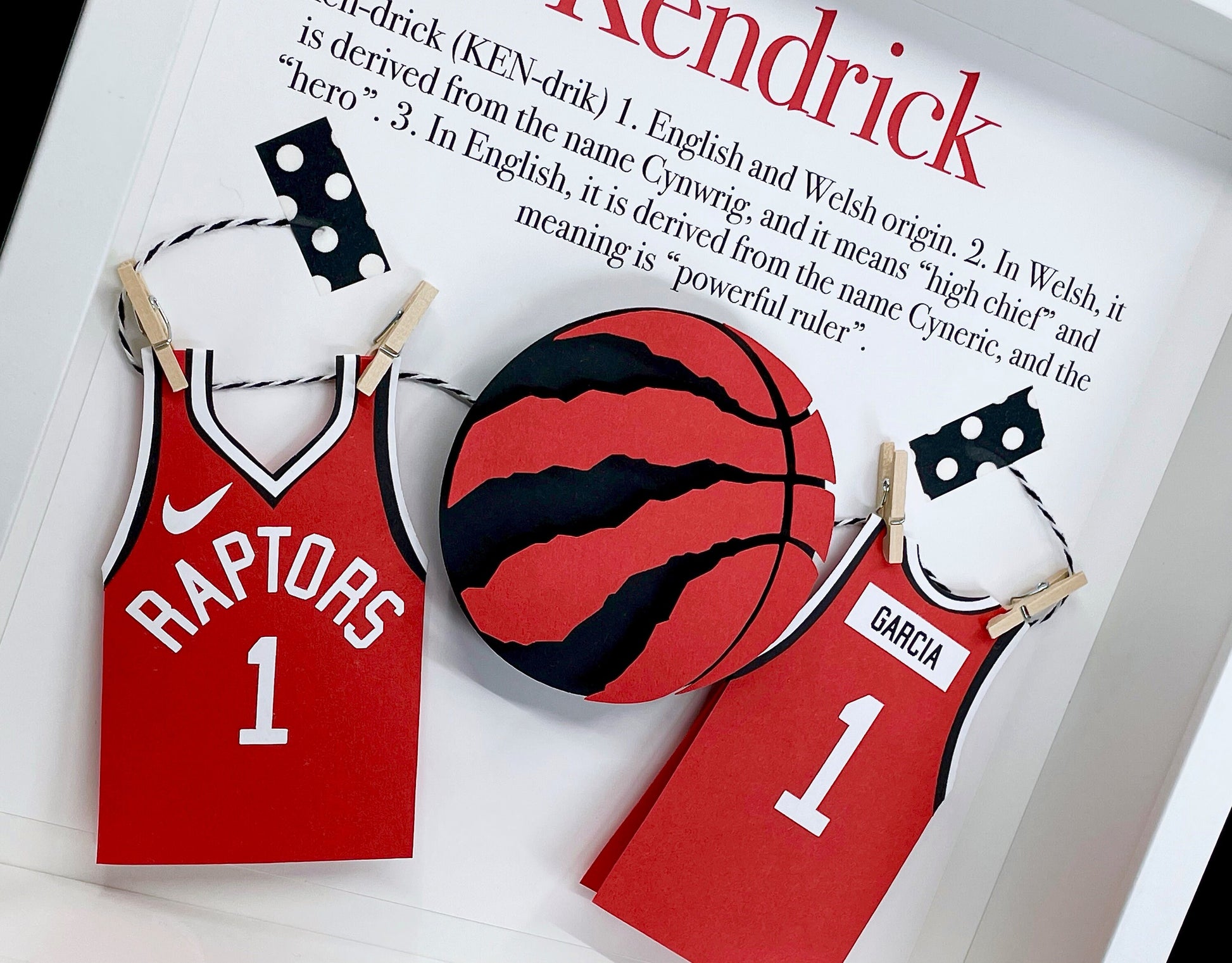 Personalized Baby Frame, Toronto Raptors Basketball Theme with Name, Origin and Meaning, NBA We the North, Basketball Nursery Decor Wall Art