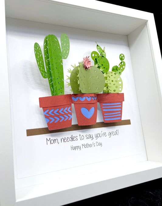 Plants in a Frame, Gift for the Plant Lover, Cactus Print, Succulent Art, Plant Mom Decor, Plant Art for Mother's Day, Succulent Gift Idea