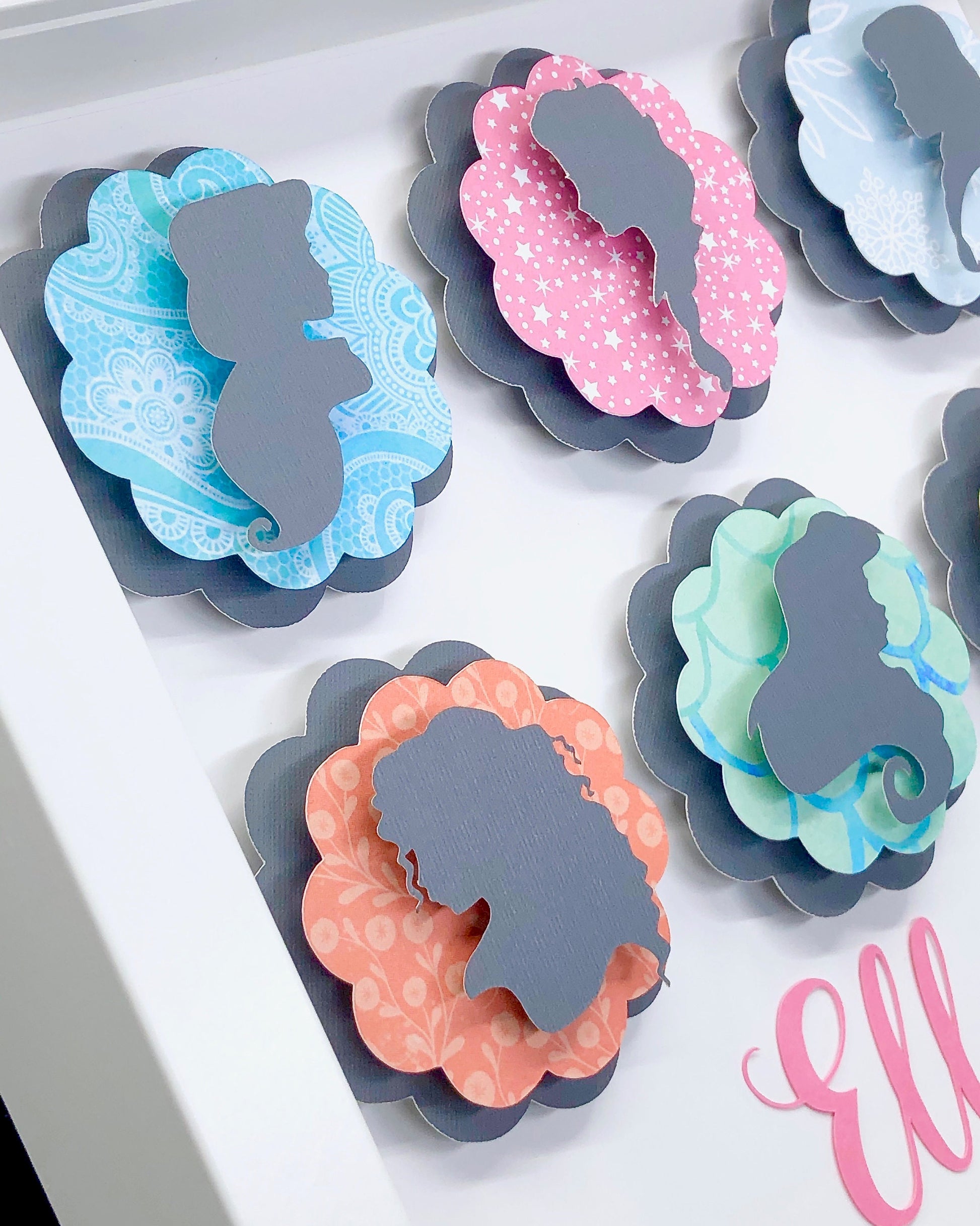 Personalized Baby Girl Princess Name Frame, Ariel, Merida, Aurora, Elsa, Jasmine & Belle, Princess Nursery Decor, Princess Has Arrived Gift