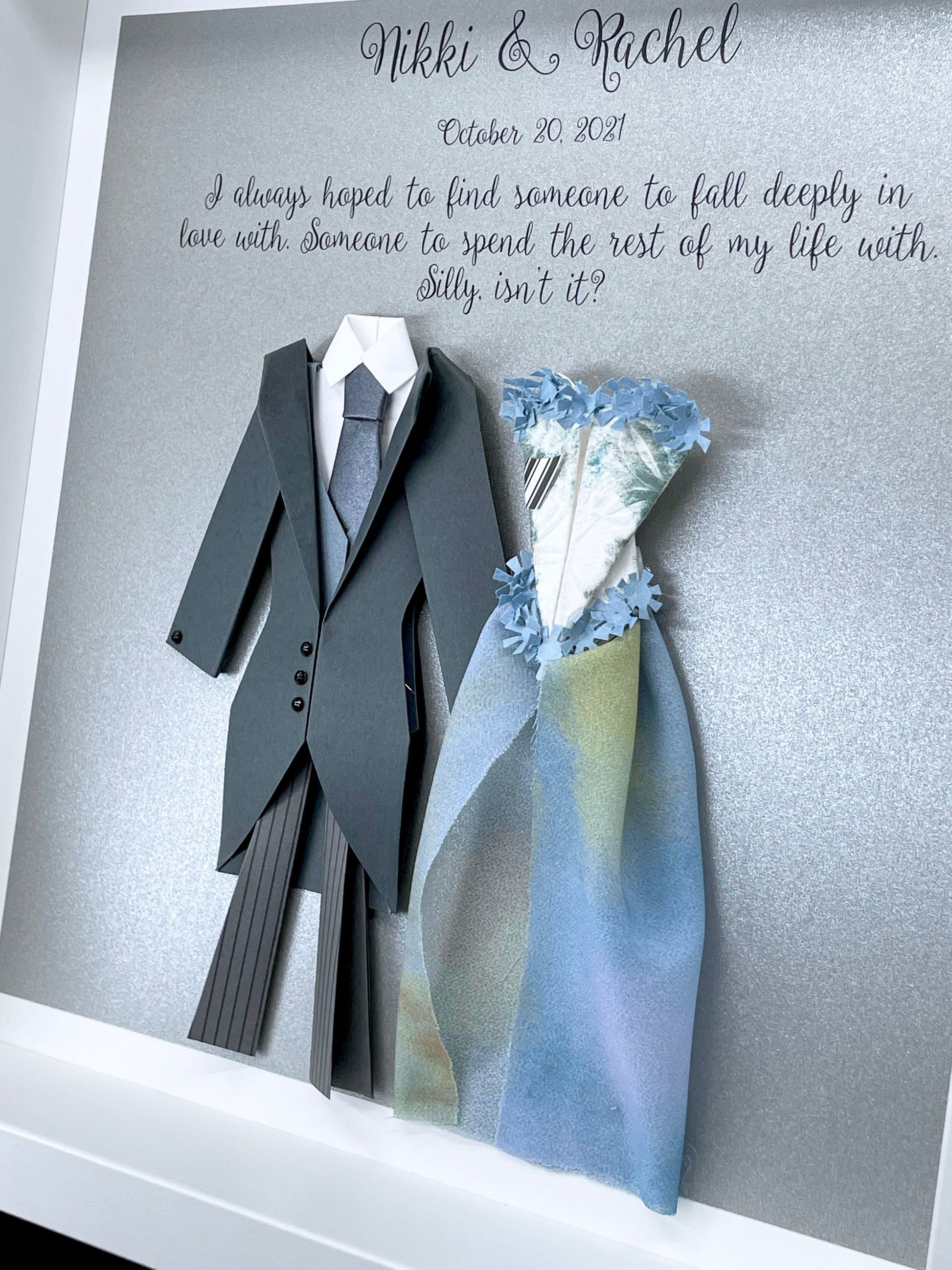 Personalized Corpse Bride Victor & Emily Wedding Gift, Paper Gift First Anniversary Gift, Corpse Bride couple's gift, Themed Custom Wall Art