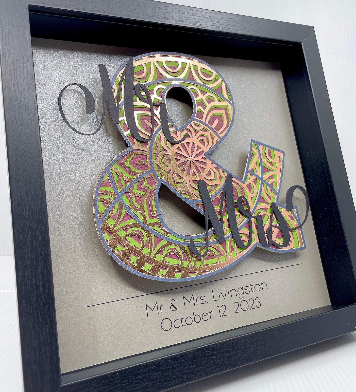 Personalized Mandela Ampersand Sign, Wedding Gift, First Anniversary, Paper Anniversary Gift, Custom Wedding Shower Gift, Mr & Mrs Sign