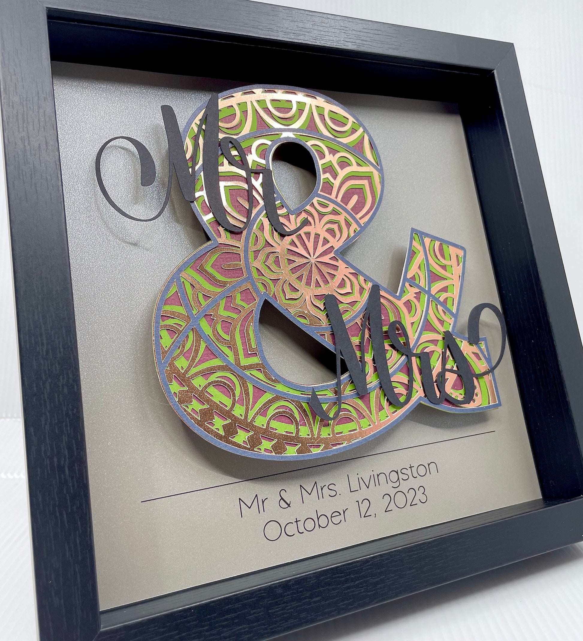 Personalized Mandela Ampersand Sign, Wedding Gift, First Anniversary, Paper Anniversary Gift, Custom Wedding Shower Gift, Mr & Mrs Sign