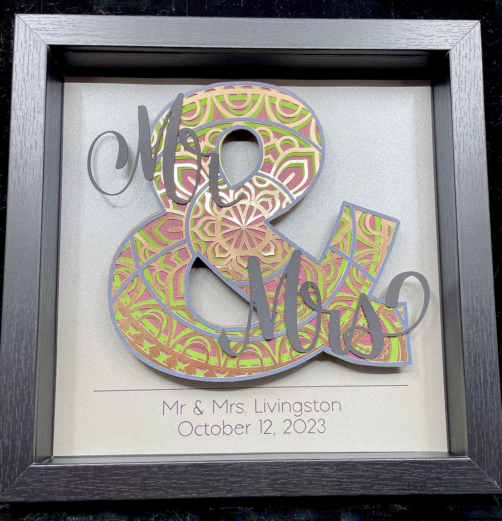 Personalized Mandela Ampersand Sign, Wedding Gift, First Anniversary, Paper Anniversary Gift, Custom Wedding Shower Gift, Mr & Mrs Sign