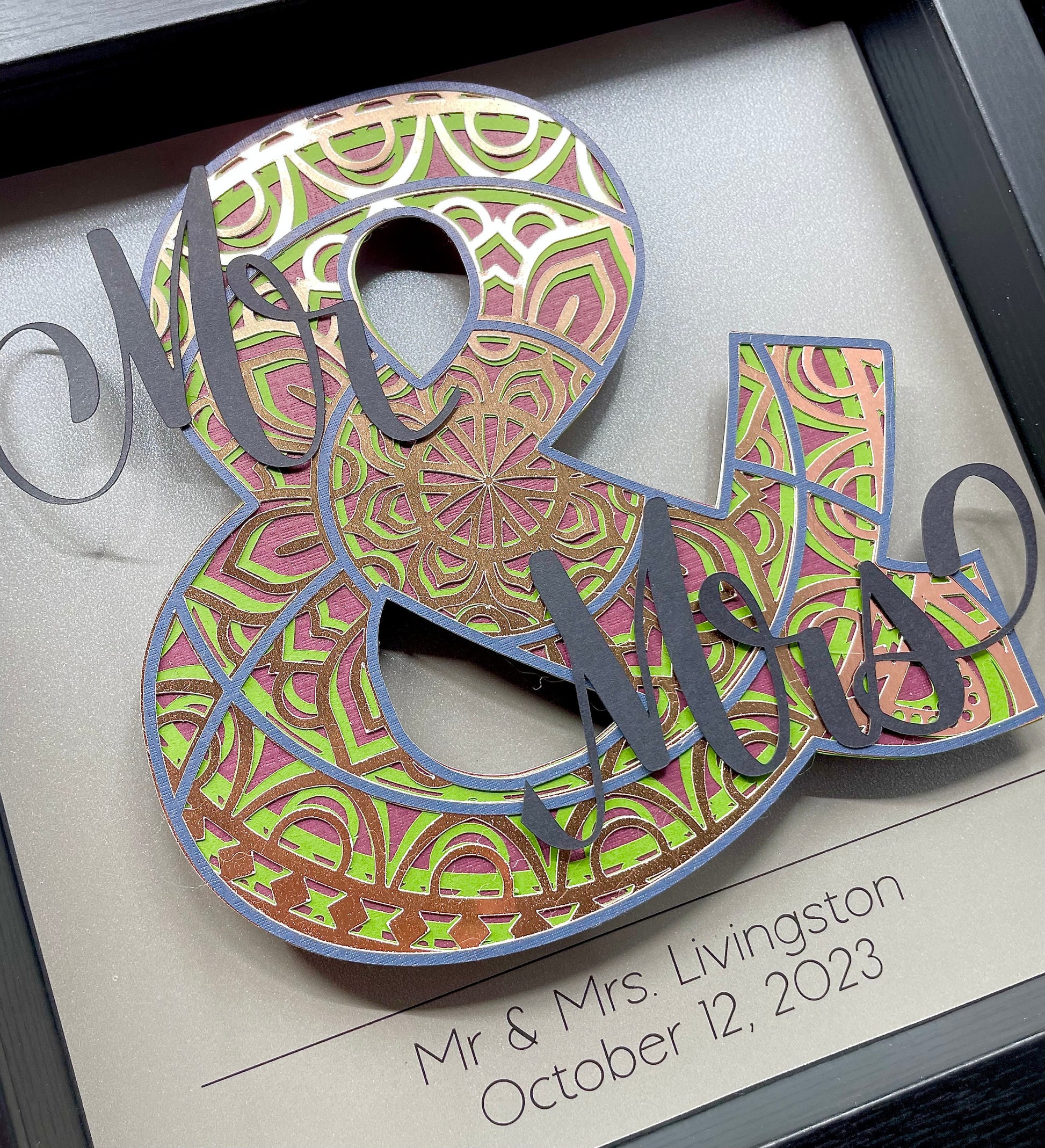 Personalized Mandela Ampersand Sign, Wedding Gift, First Anniversary, Paper Anniversary Gift, Custom Wedding Shower Gift, Mr & Mrs Sign